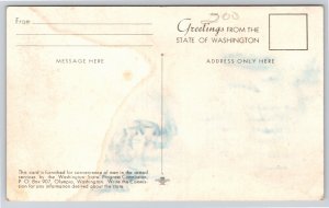 Military~Washington~Air View Of Grand Coulee Dam On Columbia River~Vintage PC