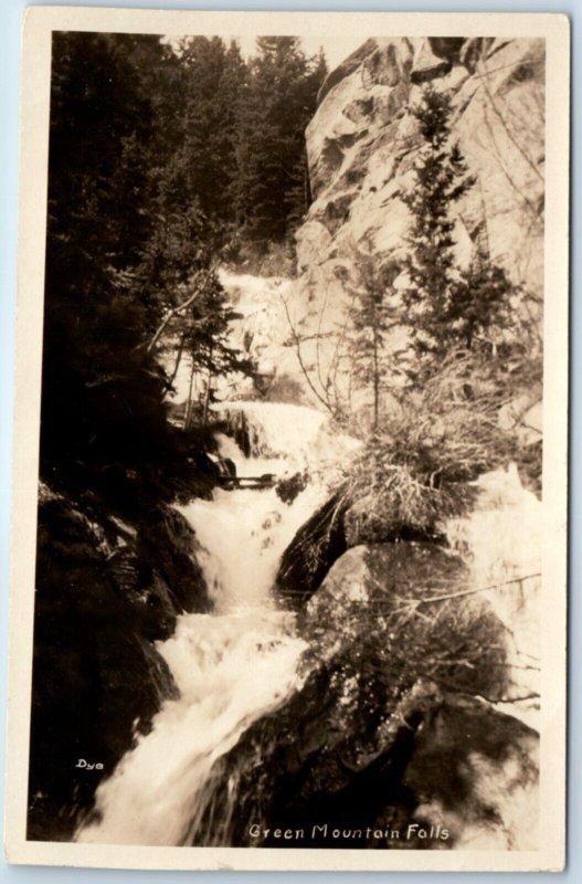 c1940s Green Mountain Falls, CO Scenic RPPC Waterfall Real Photo PC Rare A132