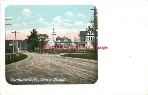 VT, Lyndonville, Vermont, Center Street, Dirt Road, Hugh C Leighton No 4622