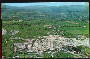 Vermont BARRE Aerial View - The Wells-Lamson Granite Quarry - pm - Chrome