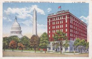 Hotel Commodore - Union Station Plaza - Washington, DC - pm 1936 - WB