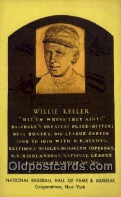 New York City, NY, New York Giants, Willie Keeler, Baseball Card