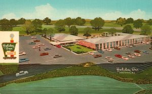 Vintage Postcard Swimming Pool & Live Entertainment Holiday Inn Ledgewood NJ