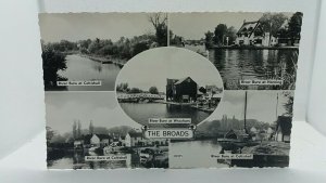 Vintage Rp Postcard River Bure Norfolk Broads Multiview Real Photo 1950s