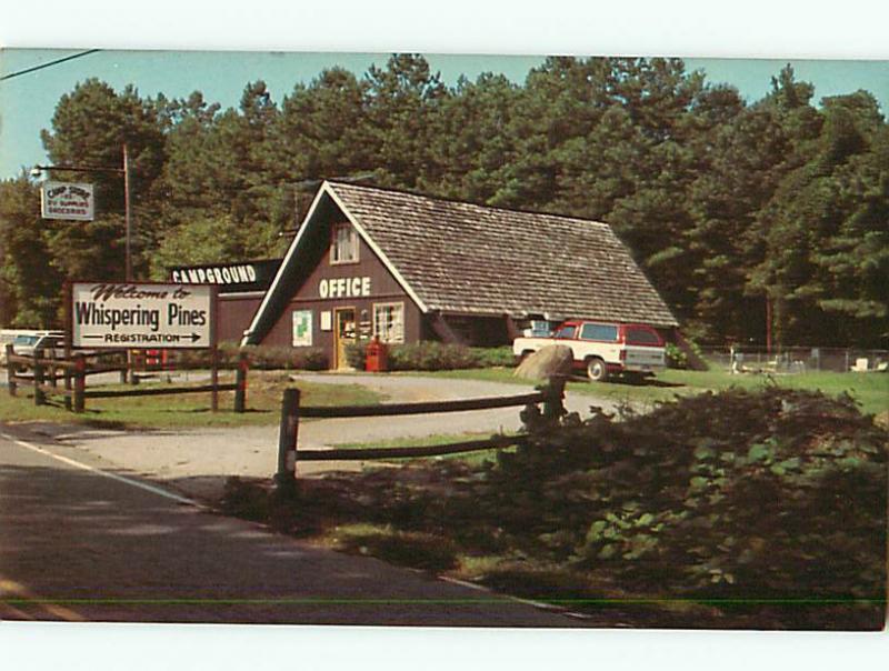 Vintage Post Card Whispering Pines Campground Boating Fishing Acworth GA  # 4809