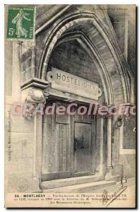 Postcard Old Montlhery Porch Awning Hospice founded by Louis VII in 1149