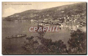 Old Postcard Villefranche Sur Mer Boat