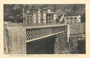 ITALY Bortoluzzi castle old railway bridge Alpes bridge