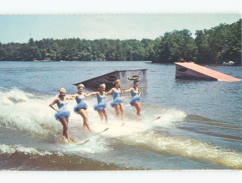 Pre-1980 risque WATERSKI GIRLS AT BARTLETT WATER SHOW Wisconsin Dells WI E8950