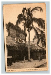 Vintage 1933 Photo Postcard Seminole Indian Village Chicago World's Fair