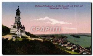 Germany Old Postcard National Denkaml Niederwass put Blidi aud Ruderheim year...