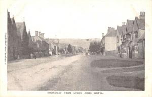 Broadway England UK Lygon Arms Hotel Street View Antique Postcard K98130