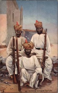Tuck European War 1914 Indian Army Indigenous Tribe Khyber Rifle Postcard