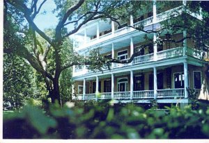 VINTAGE POSTCARD CONTINENTAL SIZE SIDE PIAZZAS ON MANY CHARLESTON S.C. HOMES