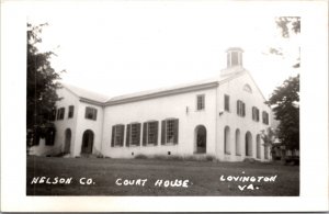 Real Photo Postcard Nelson County Court House in Lovington, Virginia