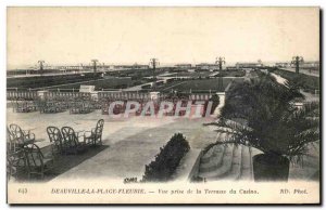 Postcard Old Fleurie Deauville Beach View from the terrace of the Casino