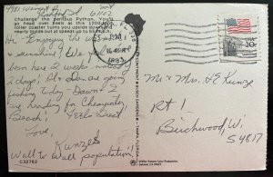 Vintage Postcard 1983 The Python Roller Coaster, Busch Gardens, Florida (FL)