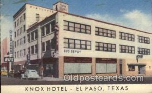 Knox Hotel, El Paso, Texas, USA Motel Hotel Unused close to perfect, slight y...