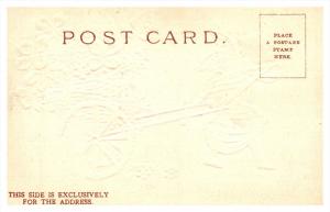 Valentine Cupid pulling wagon