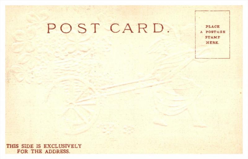 Valentine Cupid pulling wagon