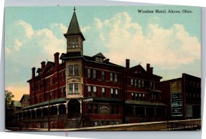 Postcard OH Akron - Windsor Hotel