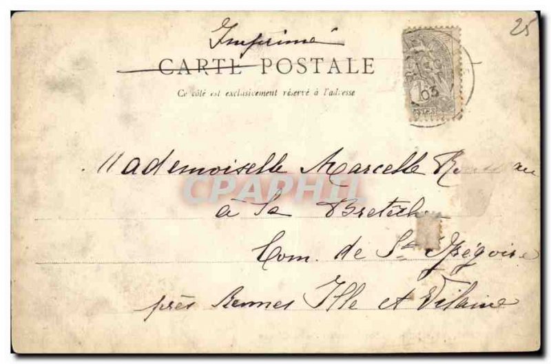 Old Postcard Pontarlier Monument Cluse