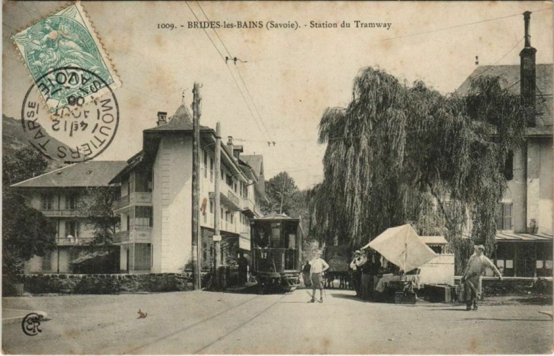 CPA BRIDES-les-BAINS Station du Tramway (1195406)