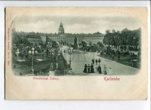 289564 GERMANY KARLSRUHE Grossherzogl. Schloss embossed 1907 y RPPC to England