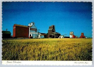 Grain Elevators, Grand Coulee Saskatchewan Canada, Chrome Postcard #2, NOS