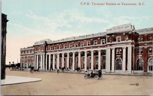 Vancouver BC CPR Terminal Station Train Depot Unused Postcard H23