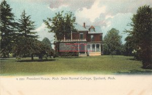 MI, Ypsilanti, Michigan, State Normal College, President House, Rotograph