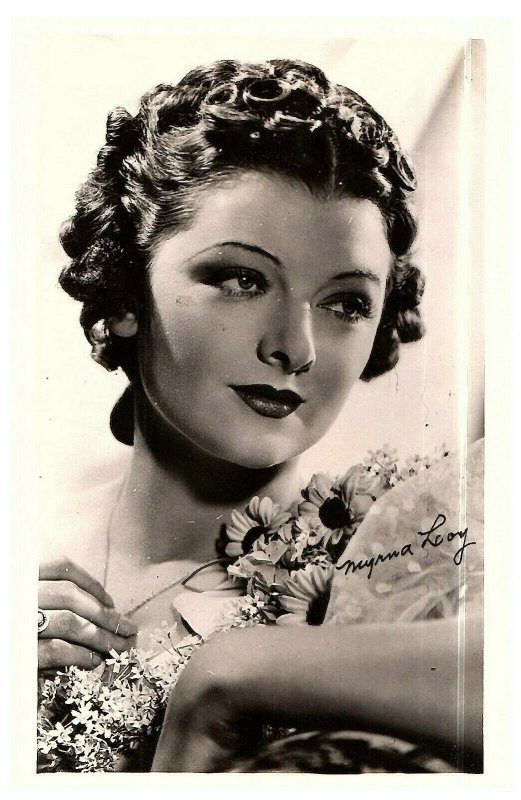 Vintage Nero Bianco Pellicola Film Stars Metro Goldwyn-Mayer Actress Myrna Loy 