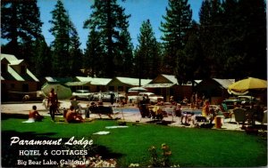 Postcard Paramount Lodge Hotel and Cottages in Big Bear Lake, California