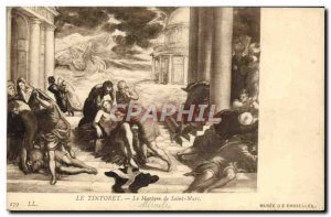 Old Postcard Tintoretto The Martyrdom of St. Mark Museum Brussels