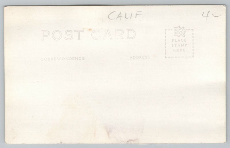 Sawtelle CA 1940s Cars @ Hospital~National Military Home~WWII Era RPPC Postcard