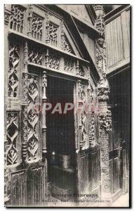 Old Postcard Morlaix d Down a escaller of the high street