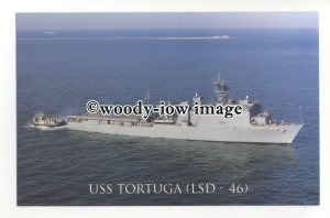 na4554 - American Navy Warship - USS Tortuga (LSD-46) - postcard