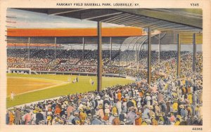 J74/ Baseball Stadium Sports Postcard Linen Louisville Kentucky Parkway 179