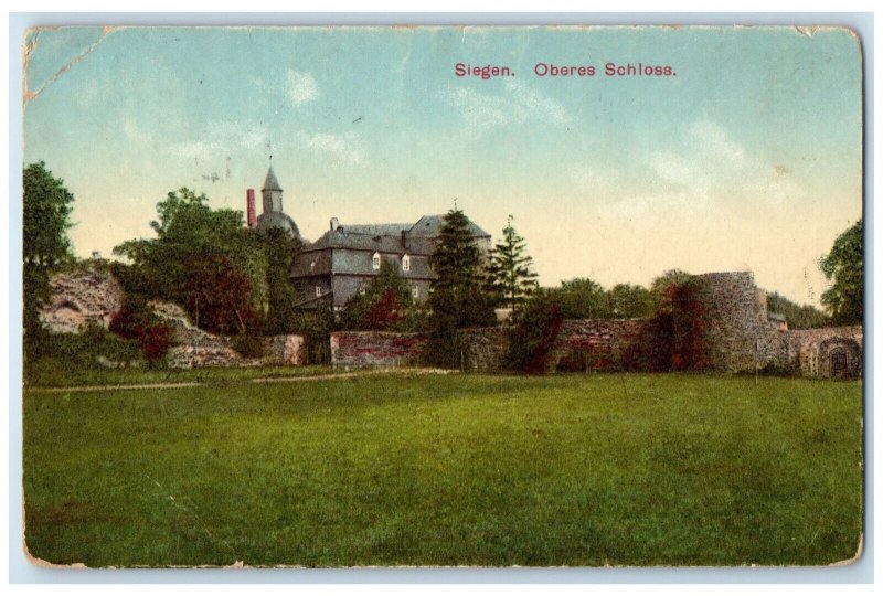 1915 Siegen Upper Castle North Rhine-Westphalia Germany Antique Postcard