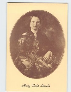 Postcard Mary Todd Lincoln Portrait Taken by NH Shepherd Illinois USA