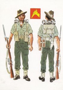 Italian WW2 Military Uniform Gurkha En Traje Combate Birmana Postcard