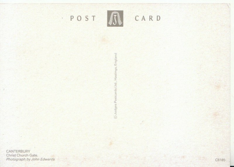 Kent Postcard - Christ Church Gate - Canterbury - Ref TZ7178