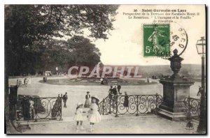 Old Postcard Saint Germain en Laye Prospect Terrace Stairs of Henri II