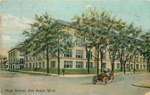 MI, Ann Arbor, Michigan, High School, Ann Arbor Post Card No. 27257