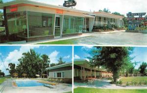 SAVANNAH, Georgia OLD SOUTH MANOR MOTEL Multi View ROADSIDE Pool 1950's Postcard