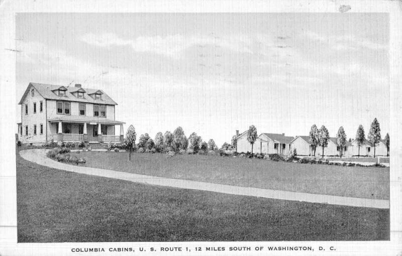 Washington DC Columbia Cabins Street View Antique Postcard K46130