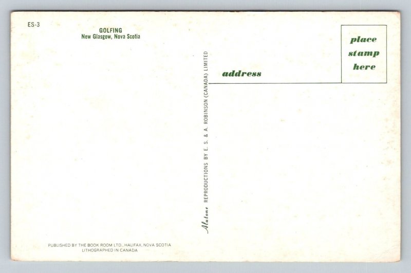 Golf Course  Golfers  New Glasgow  Nova Scotia  Canada  Postcard