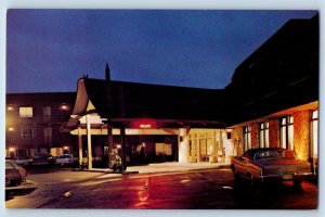 Ocean Shores Washington WA Postcard Polynesian Motel Restaurant Boulevard c1960