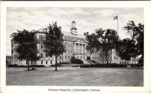 Vtg 1940s Veterans Hospital Indianapolis indiana IN Postcard