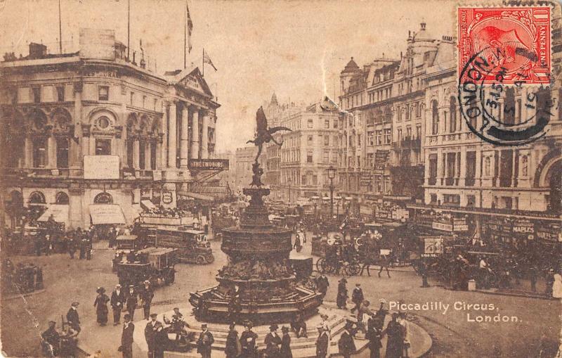 uk30940 piccadilly circus london real photo uk